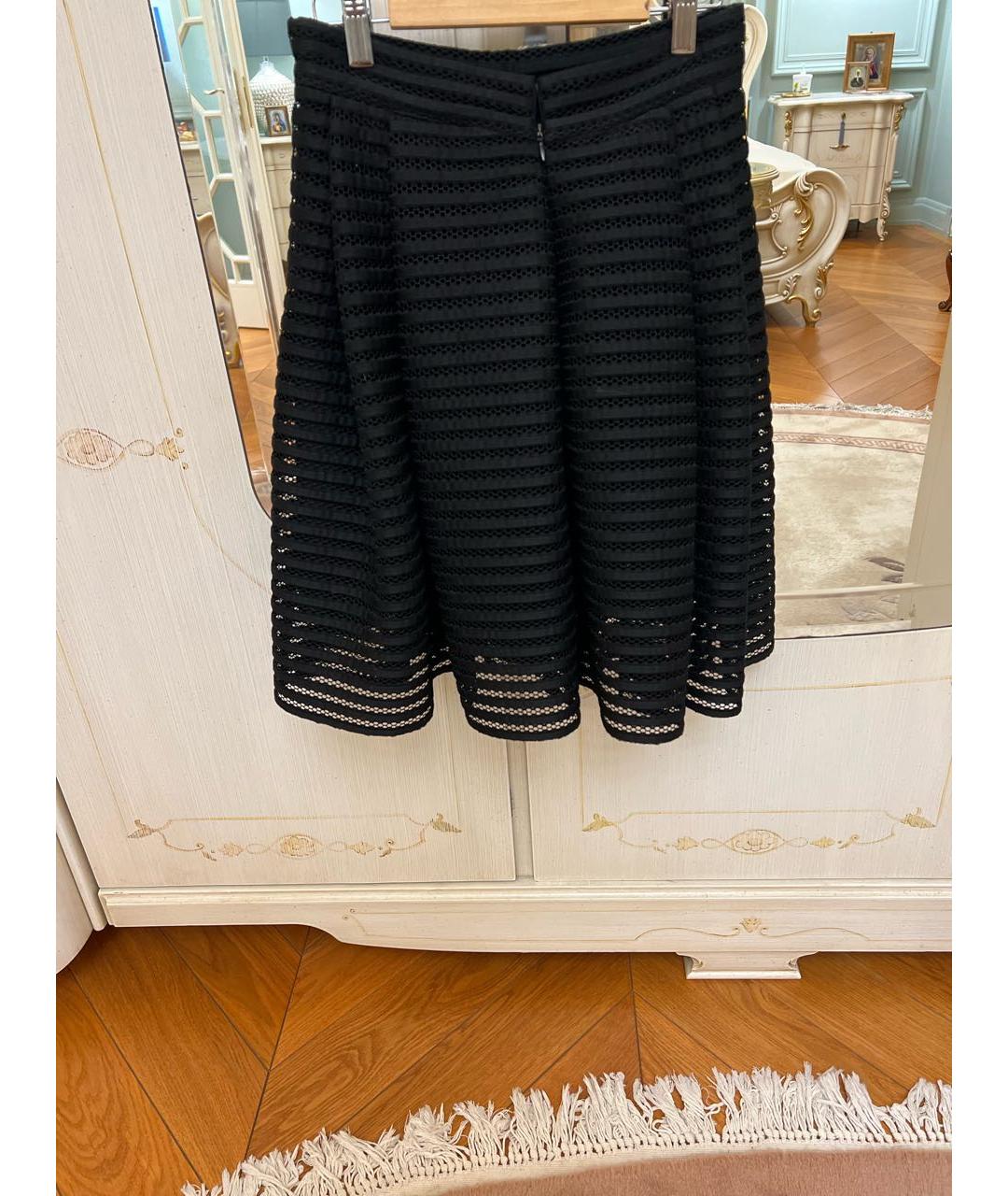 PHILIPP PLEIN Черная полиэстеровая юбка мини, фото 2
