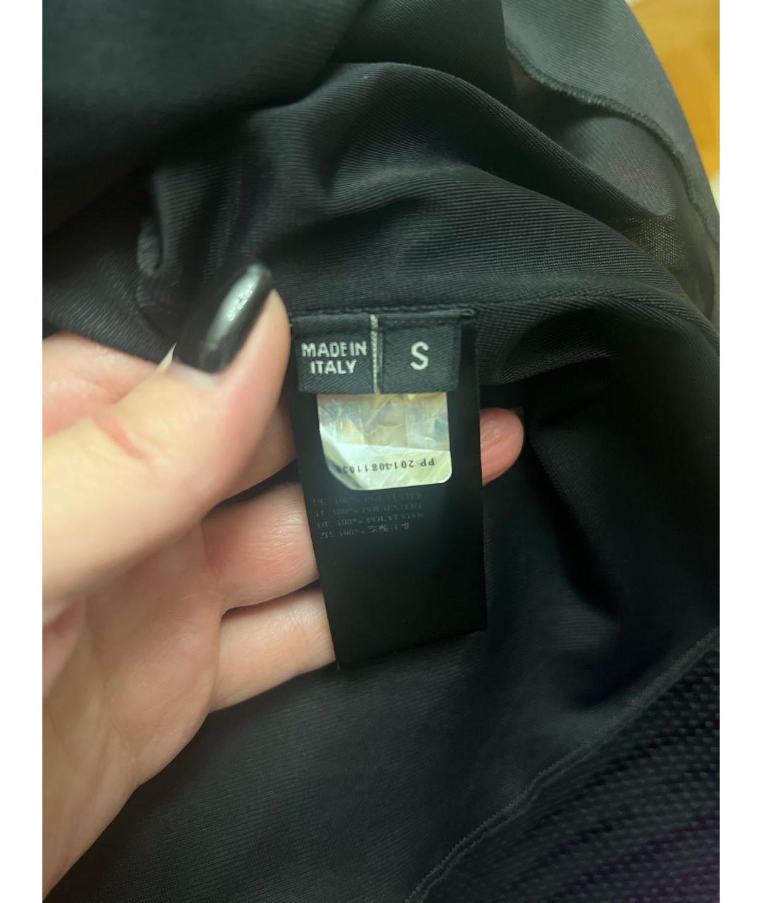 PHILIPP PLEIN Черная полиэстеровая юбка мини, фото 7