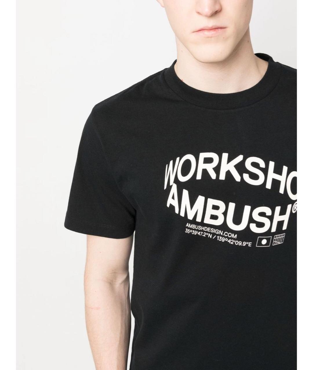 AMBUSH Черная хлопковая футболка, фото 3