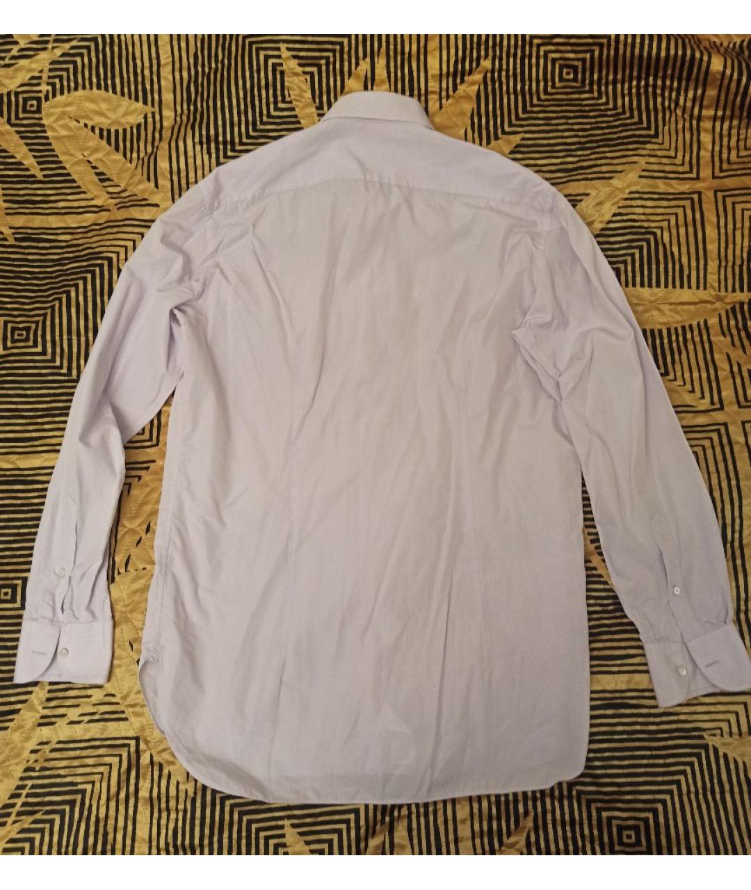 ZILLI Фиолетовая хлопковая классическая рубашка, фото 2