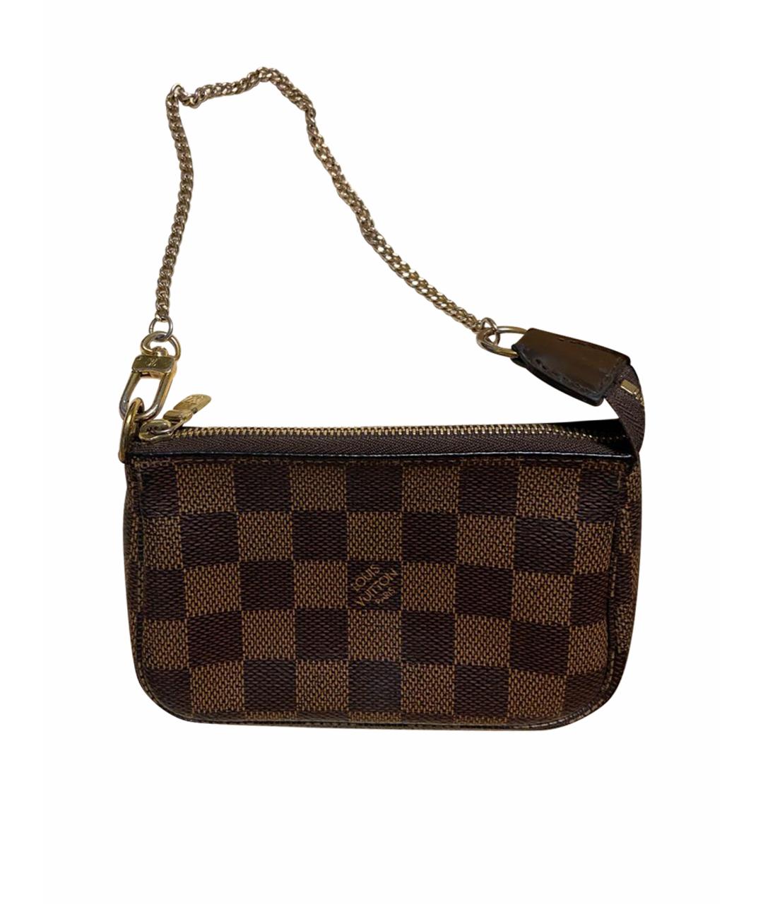 LOUIS VUITTON PRE-OWNED Коричневая сумка с короткими ручками из искусственной кожи, фото 1