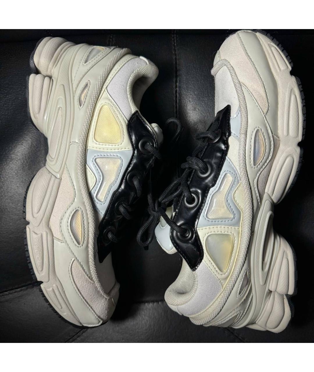 ADIDAS X RAF SIMONS Белые текстильные низкие кроссовки / кеды для ...