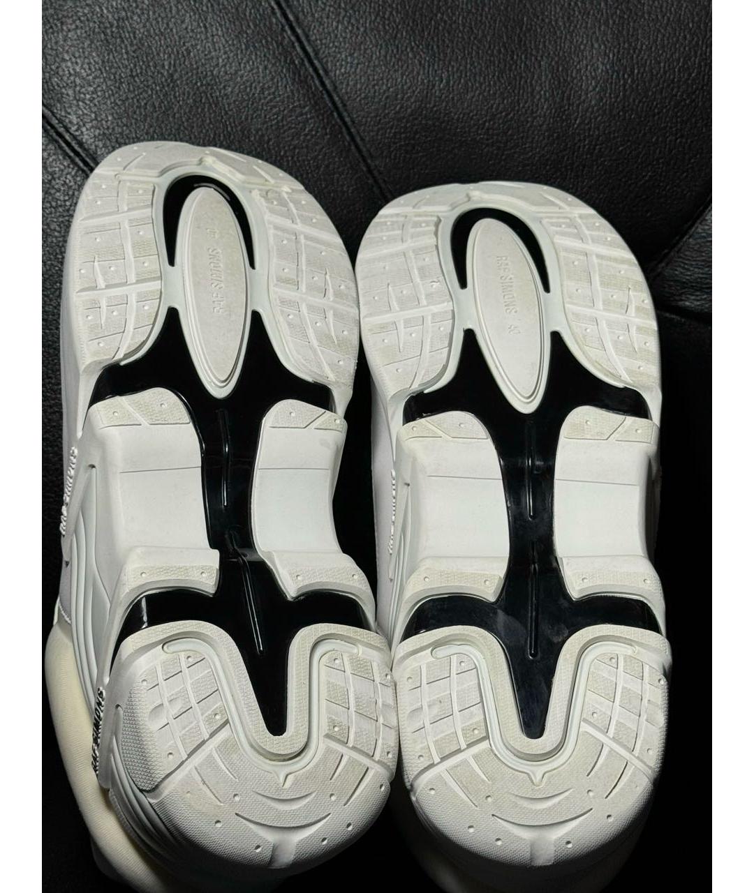 RAF SIMONS Белые кожаные низкие кроссовки / кеды, фото 8