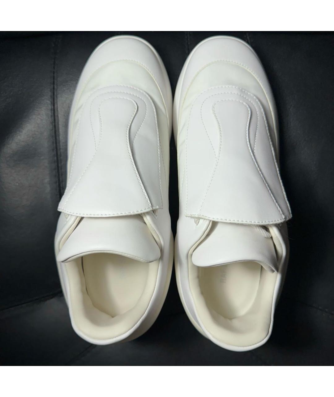 RAF SIMONS Белые кожаные низкие кроссовки / кеды, фото 7