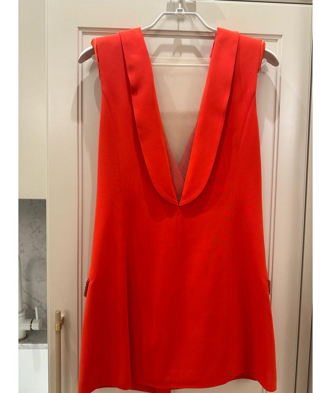 ELISABETTA FRANCHI Красное вискозное коктейльное платье, фото 2