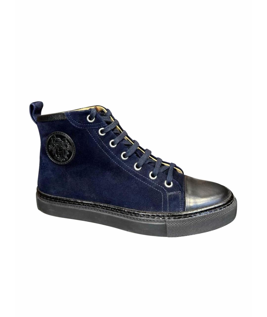 HERMES PRE-OWNED Темно-синие замшевые ботинки, фото 1