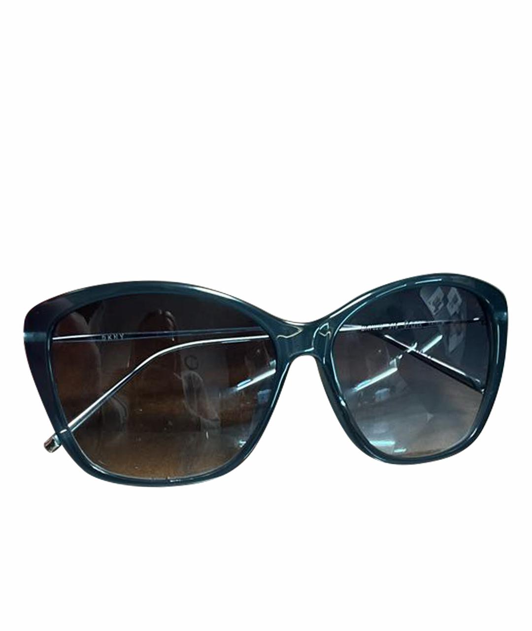 DKNY Темно-синие пластиковые солнцезащитные очки, фото 1
