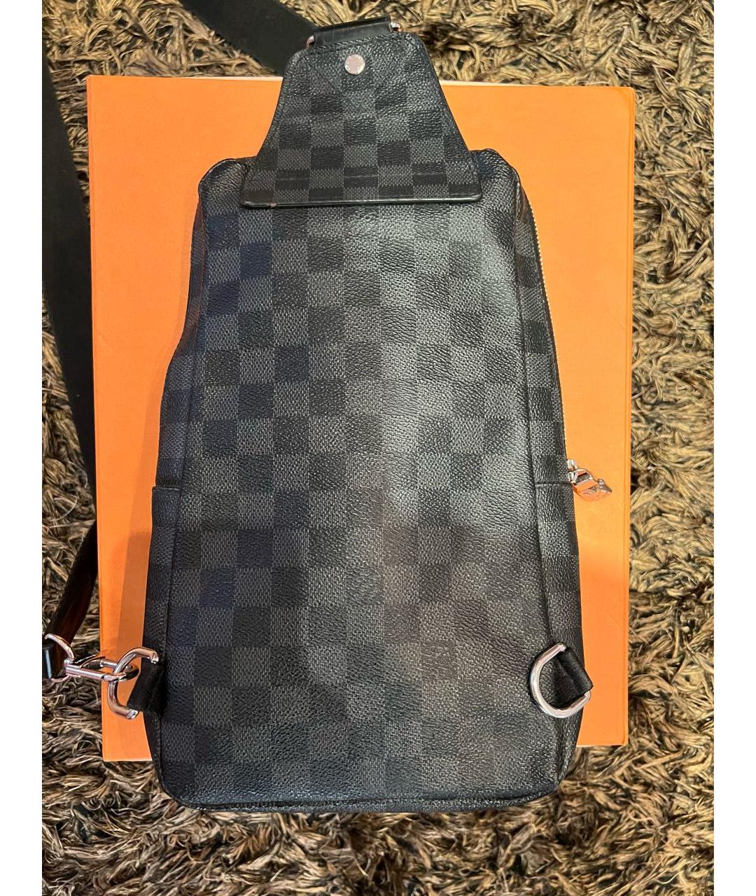 LOUIS VUITTON Антрацитовая сумка через плечо, фото 2