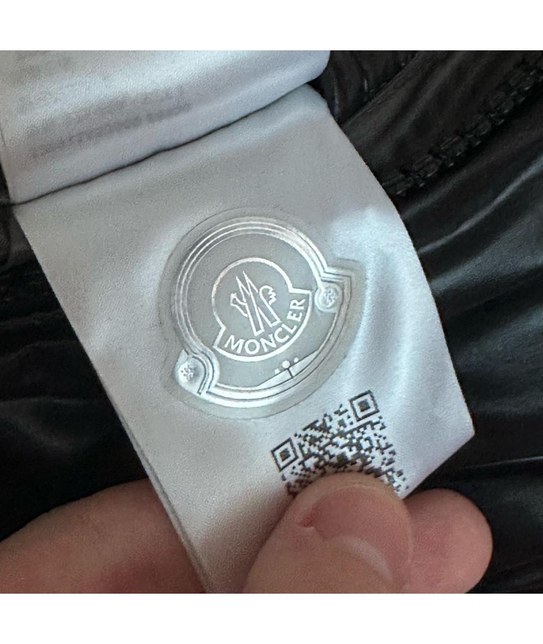 MONCLER Черная полиэстеровая куртка, фото 5