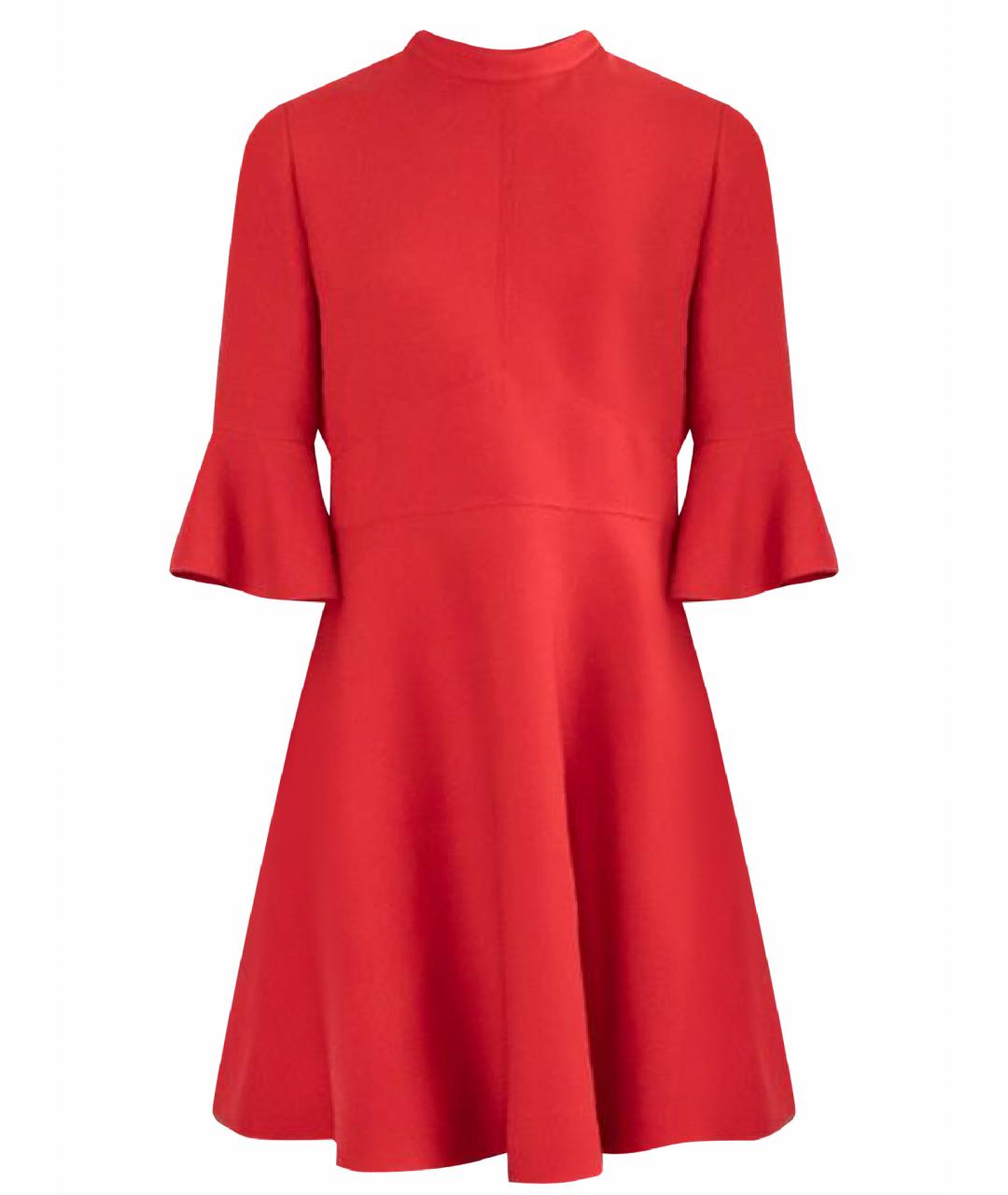 VALENTINO Красное шерстяное повседневное платье, фото 1