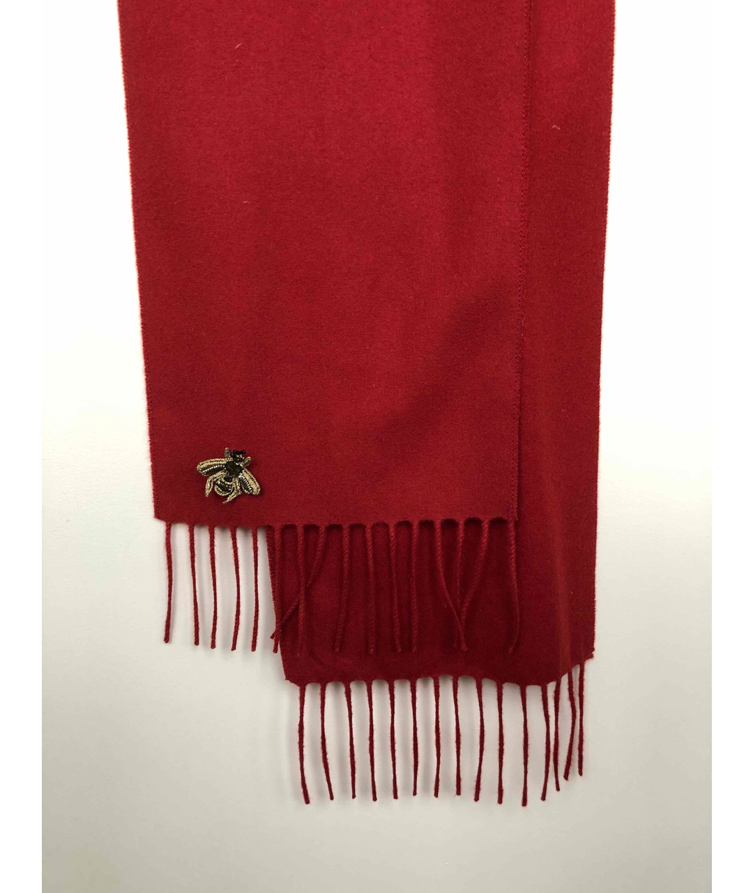 GUCCI Красный кашемировый шарф, фото 4