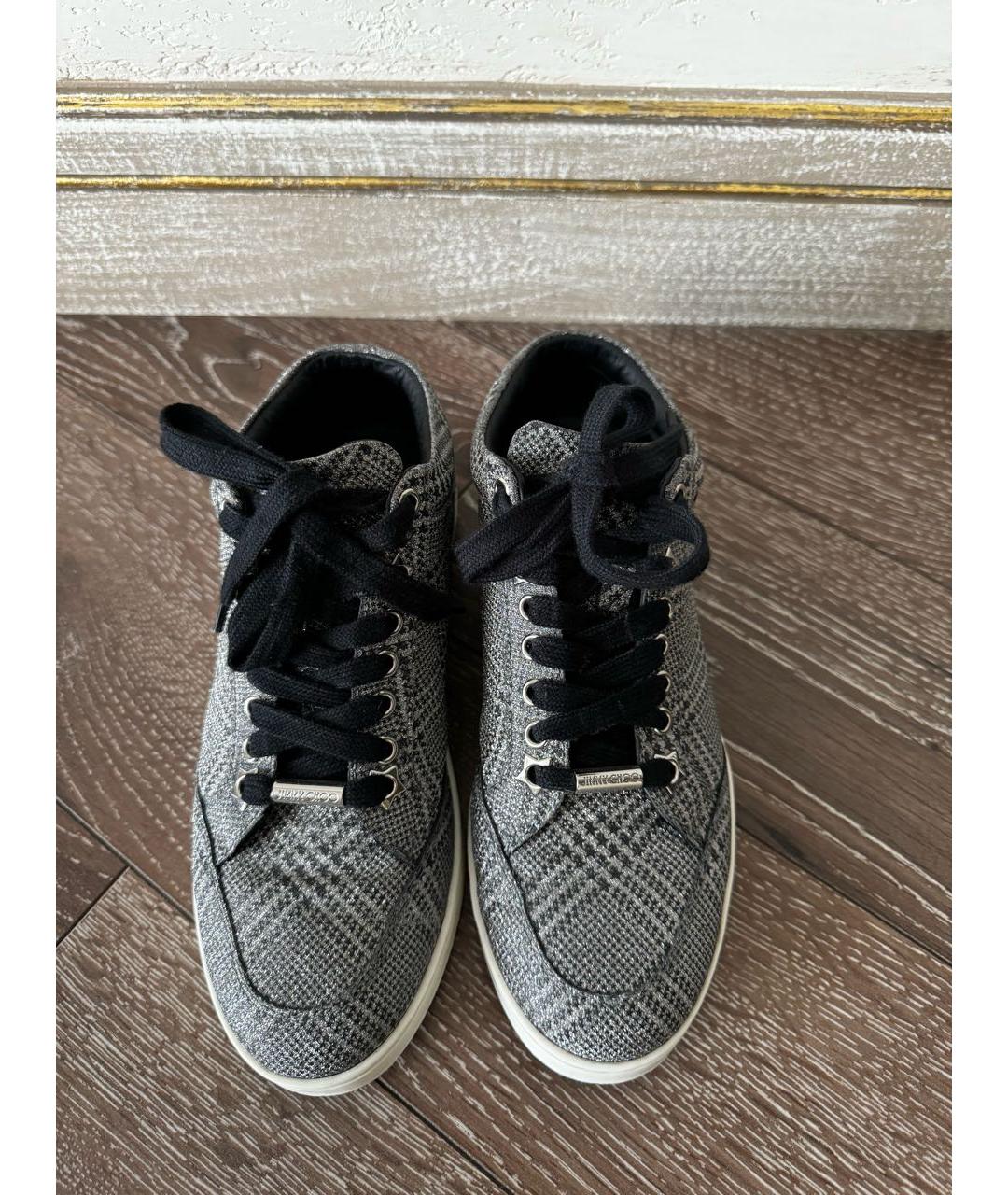 JIMMY CHOO Серебряные кеды, фото 5
