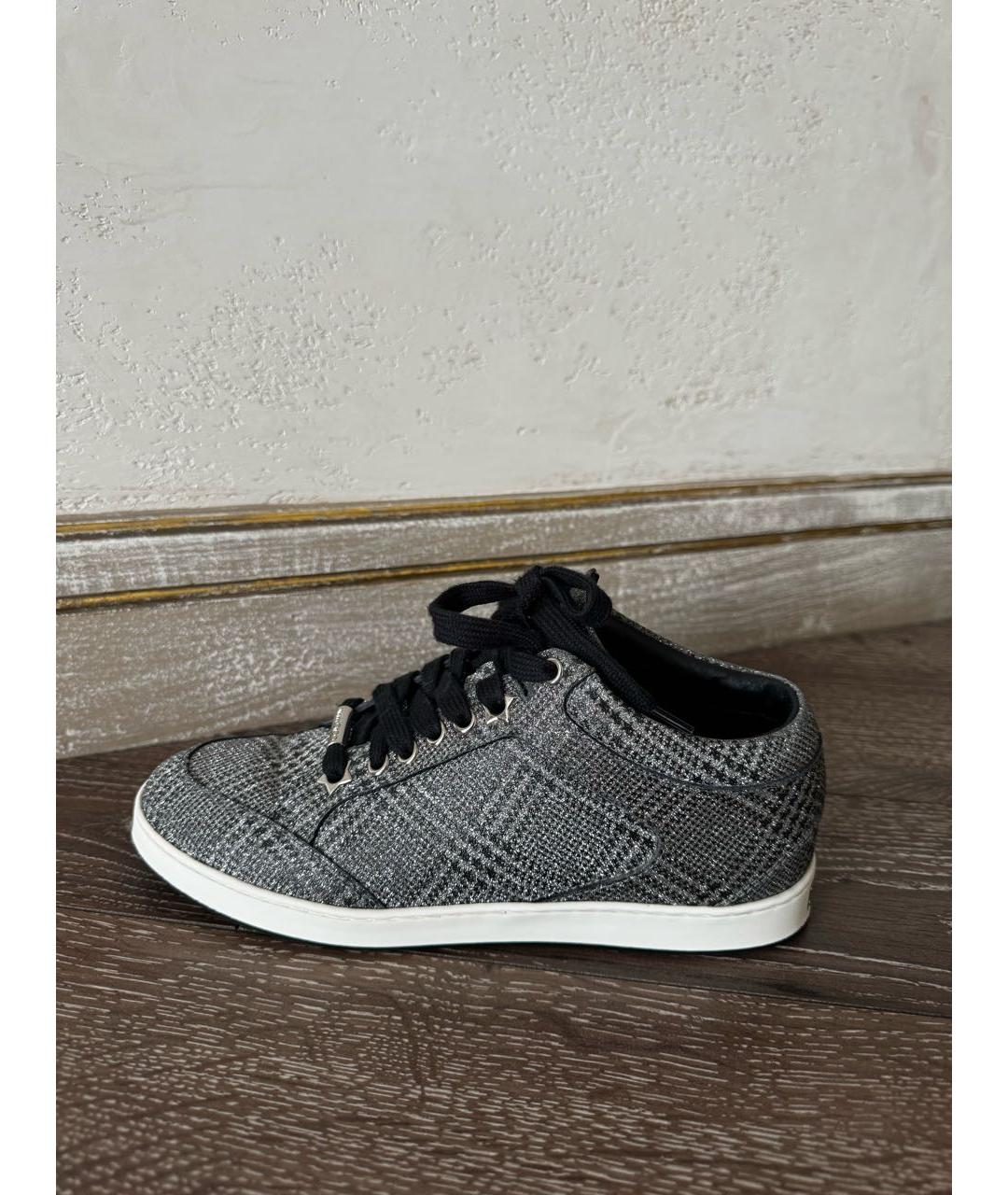 JIMMY CHOO Серебряные кеды, фото 6