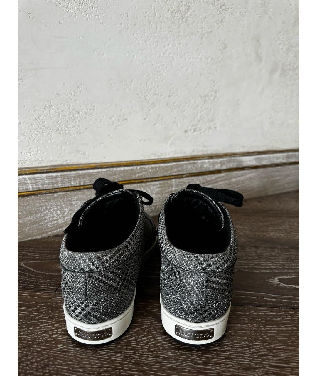 JIMMY CHOO Серебряные кеды, фото 3