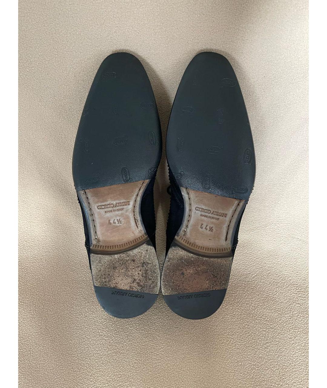 GIORGIO ARMANI Темно-синие замшевые туфли, фото 6