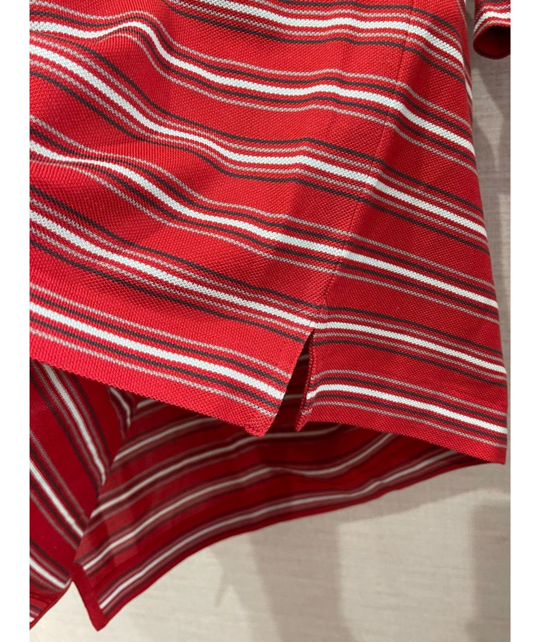 HERMES PRE-OWNED Красное хлопковое поло с коротким рукавом, фото 5