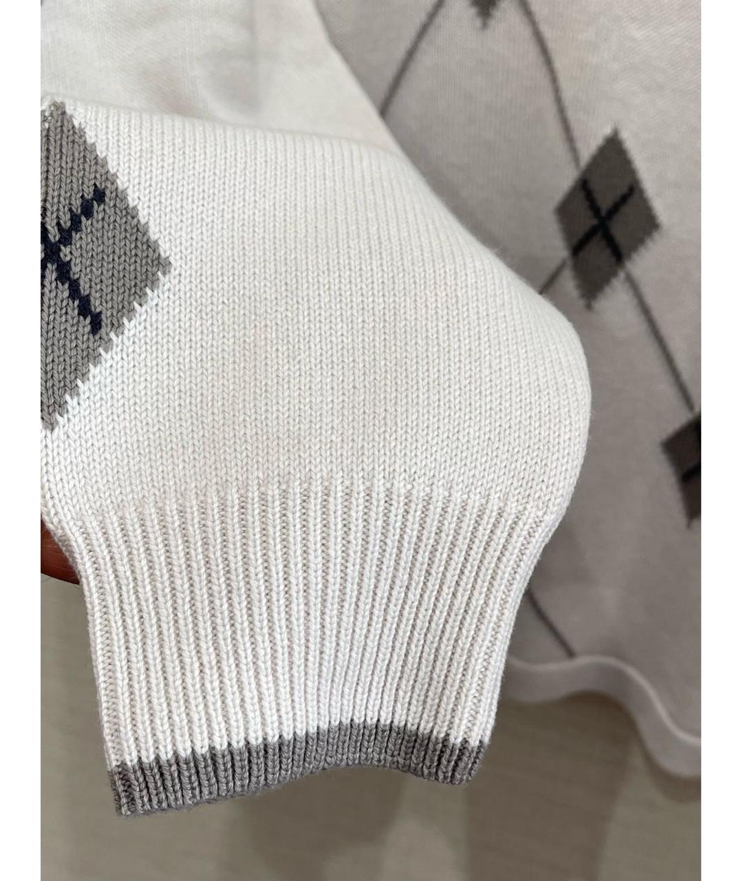 HERMES PRE-OWNED Белый кашемировый джемпер / свитер, фото 4