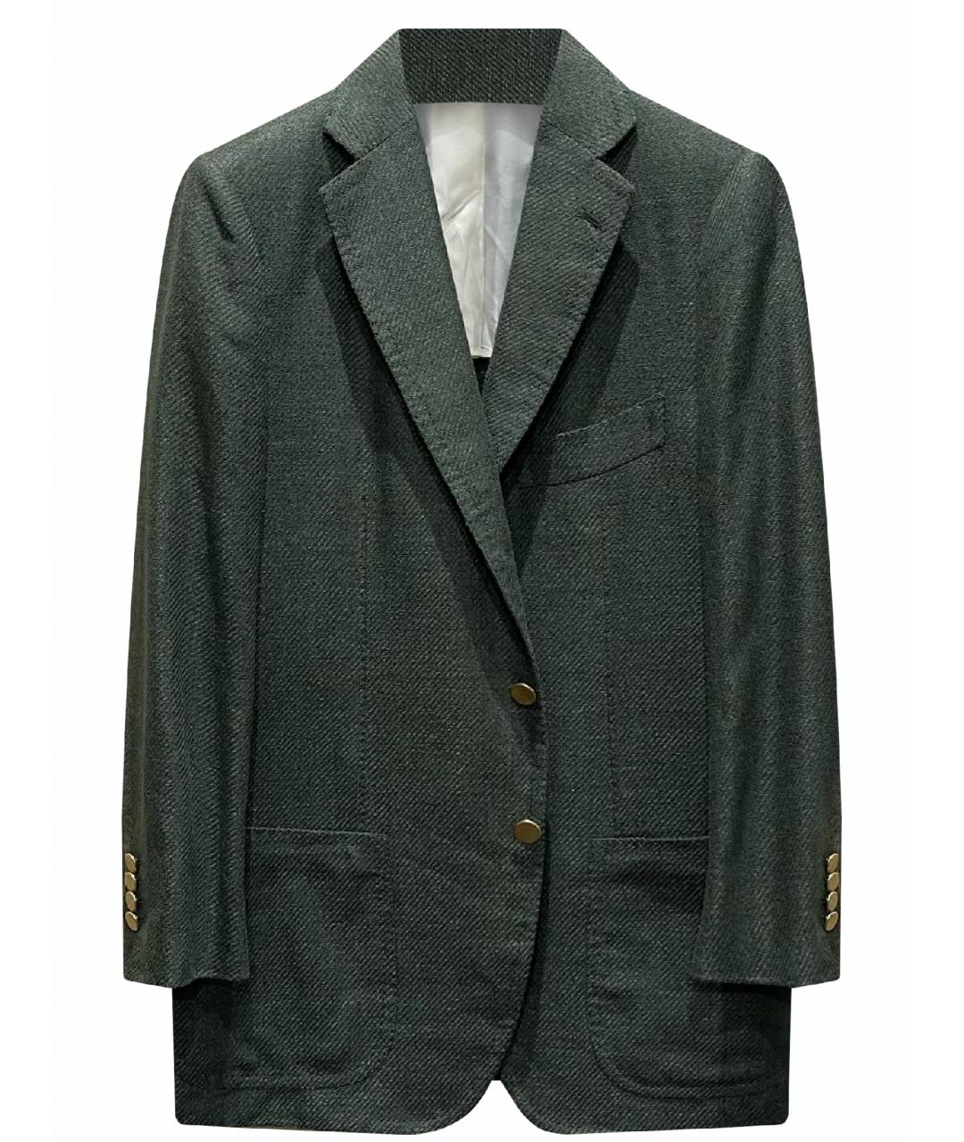 Cesare Attolini Зеленый шерстяной пиджак, фото 1