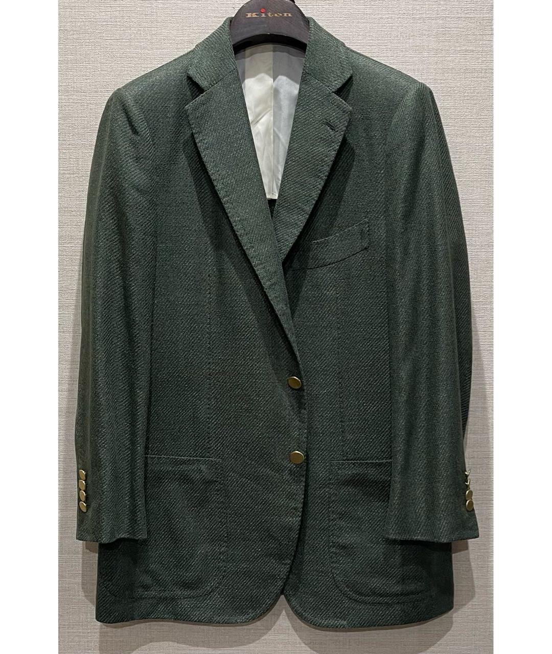 Cesare Attolini Зеленый шерстяной пиджак, фото 9