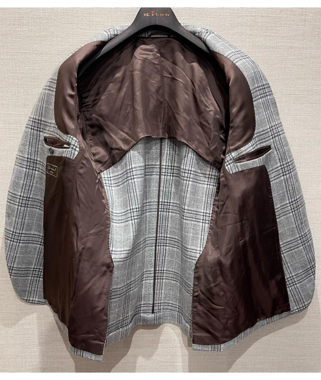 DORIANI CASHMERE Серый шерстяной пиджак, фото 3