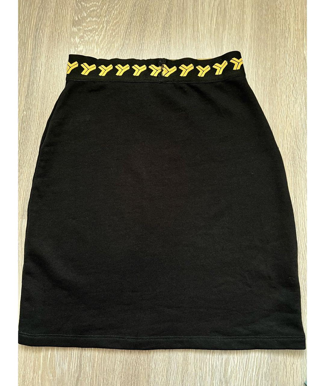 JOHN RICHMOND Черная хлопковая юбка миди, фото 2