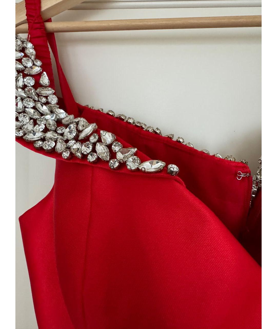 JOVANI Красное атласное вечернее платье, фото 7