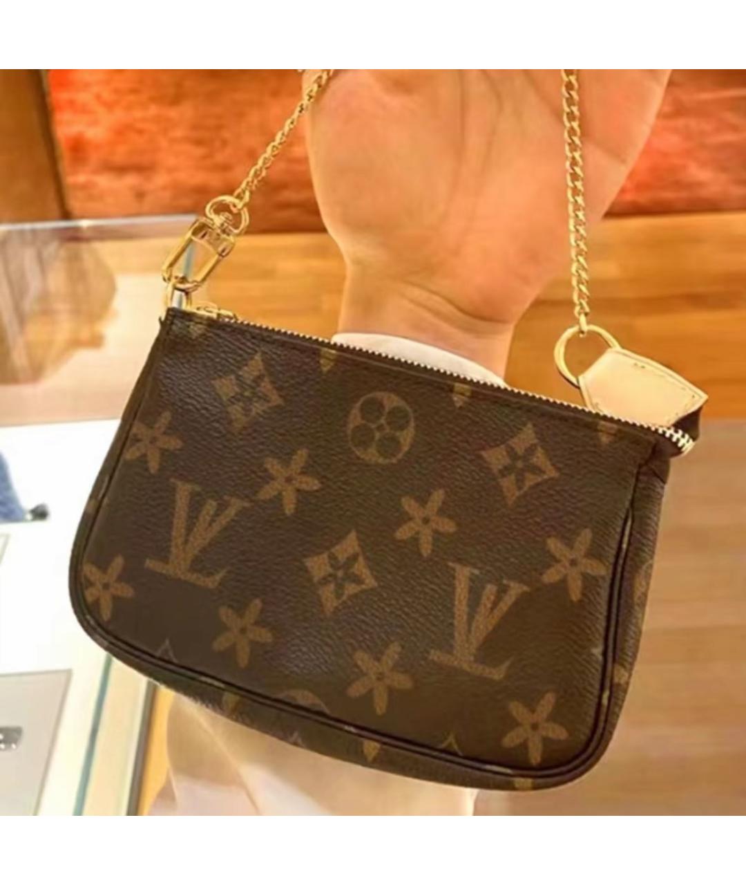 LOUIS VUITTON PRE-OWNED Коричневая сумка с короткими ручками, фото 2