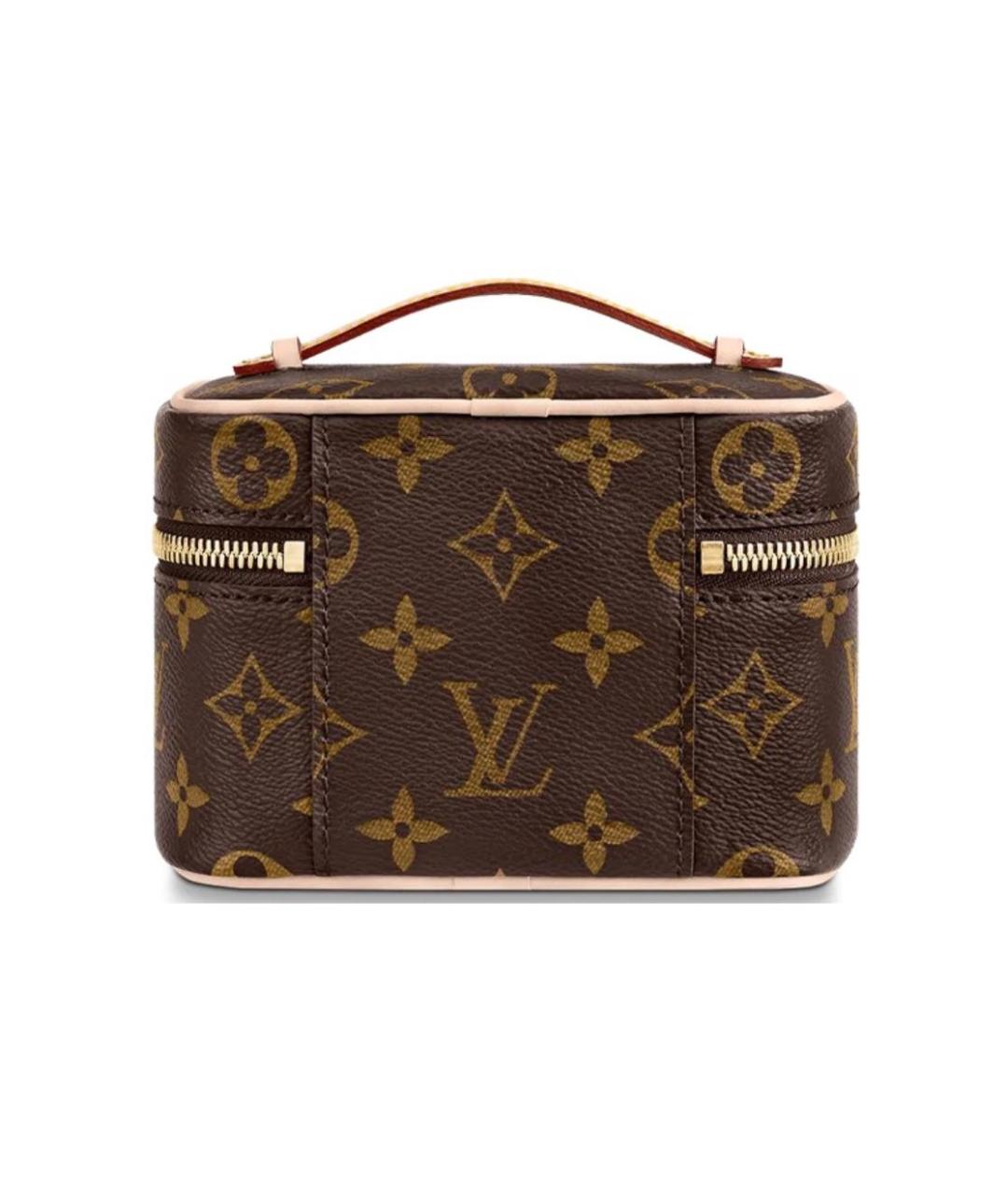 LOUIS VUITTON Коричневая косметичка из искусственной кожи, фото 2