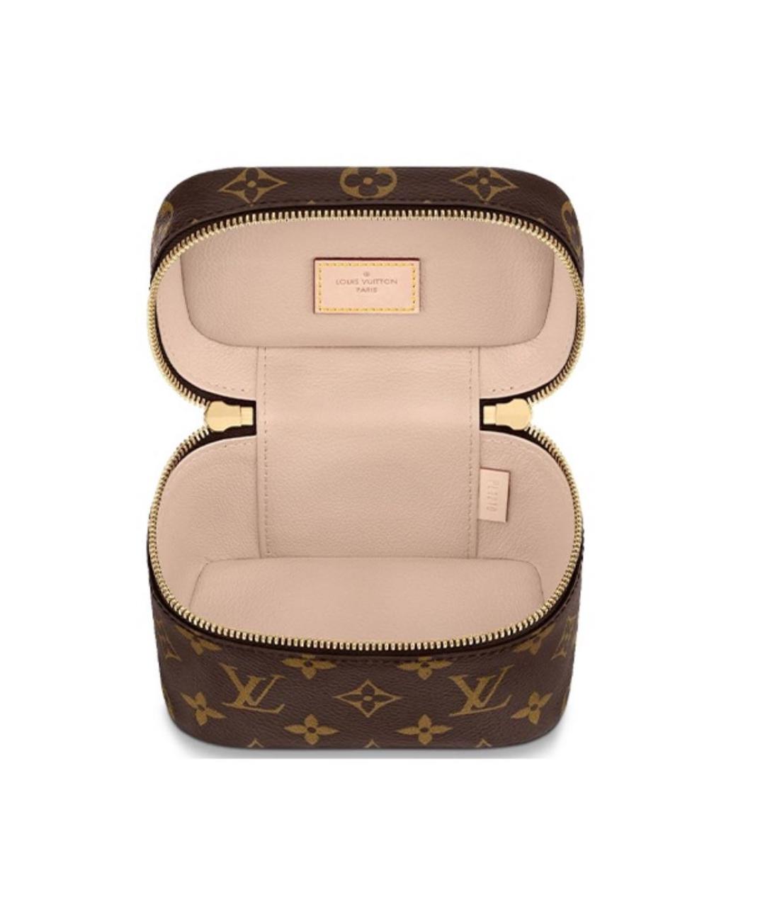 LOUIS VUITTON Коричневая косметичка из искусственной кожи, фото 3