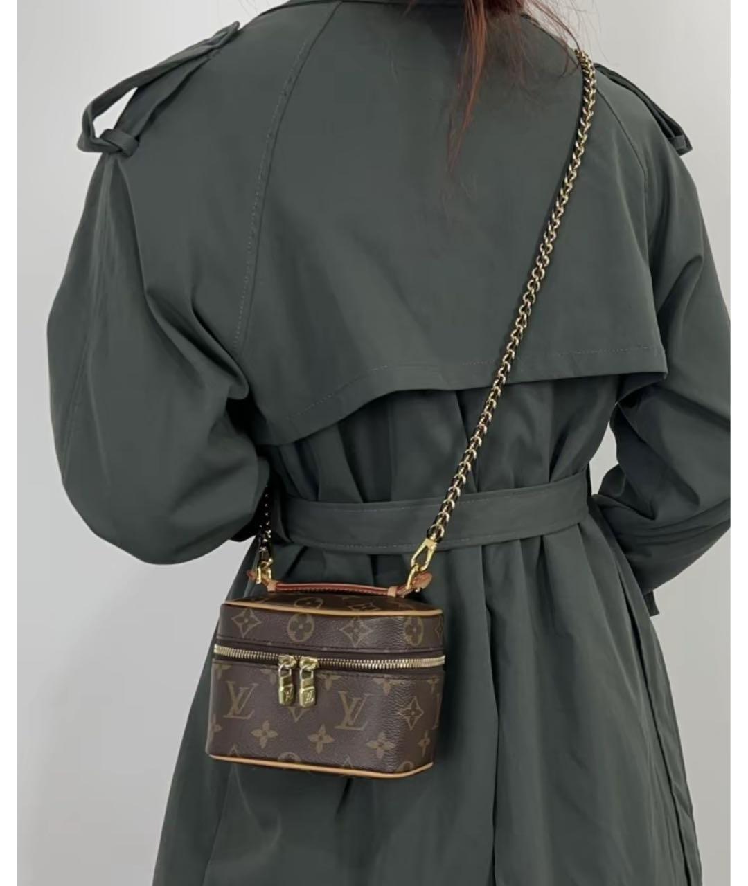 LOUIS VUITTON Коричневая косметичка из искусственной кожи, фото 4