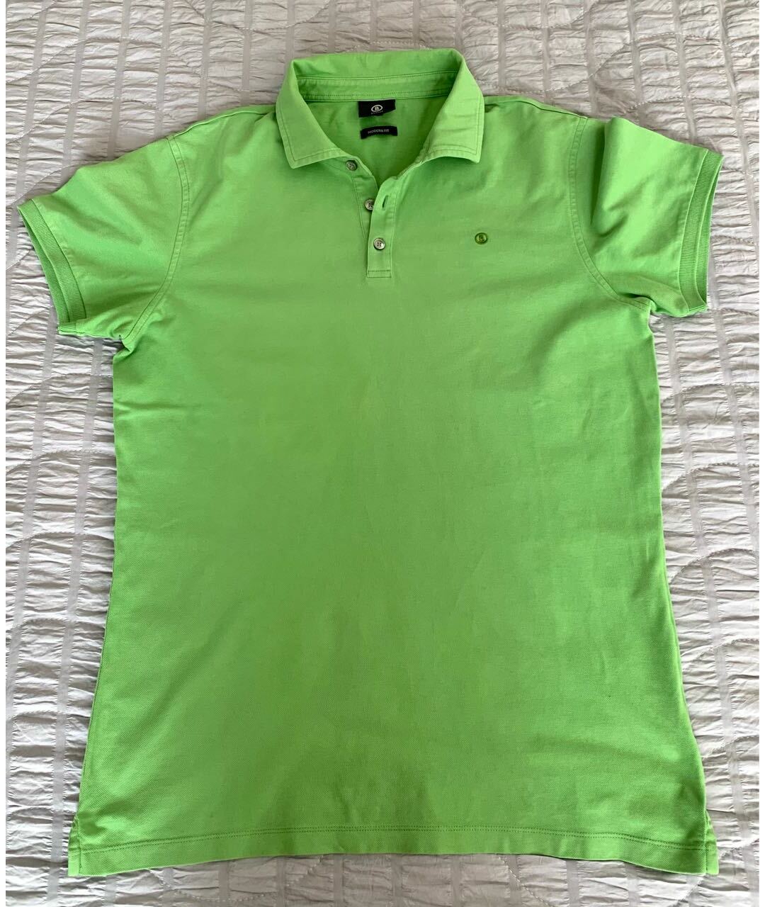 BOGNER Зеленые хлопко-полиэстеровое поло с коротким рукавом, фото 3