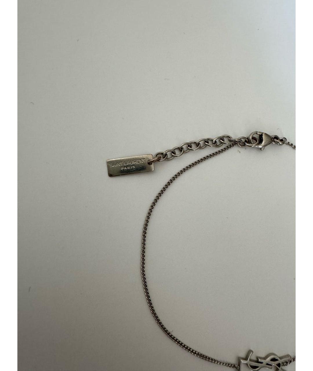 SAINT LAURENT Серебрянный браслет, фото 2