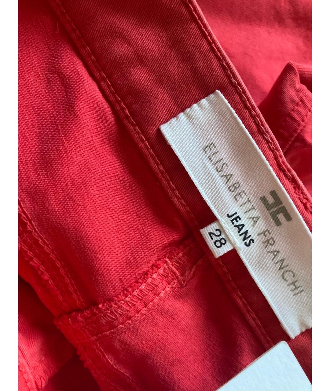 ELISABETTA FRANCHI Хлопко-эластановые прямые джинсы, фото 6