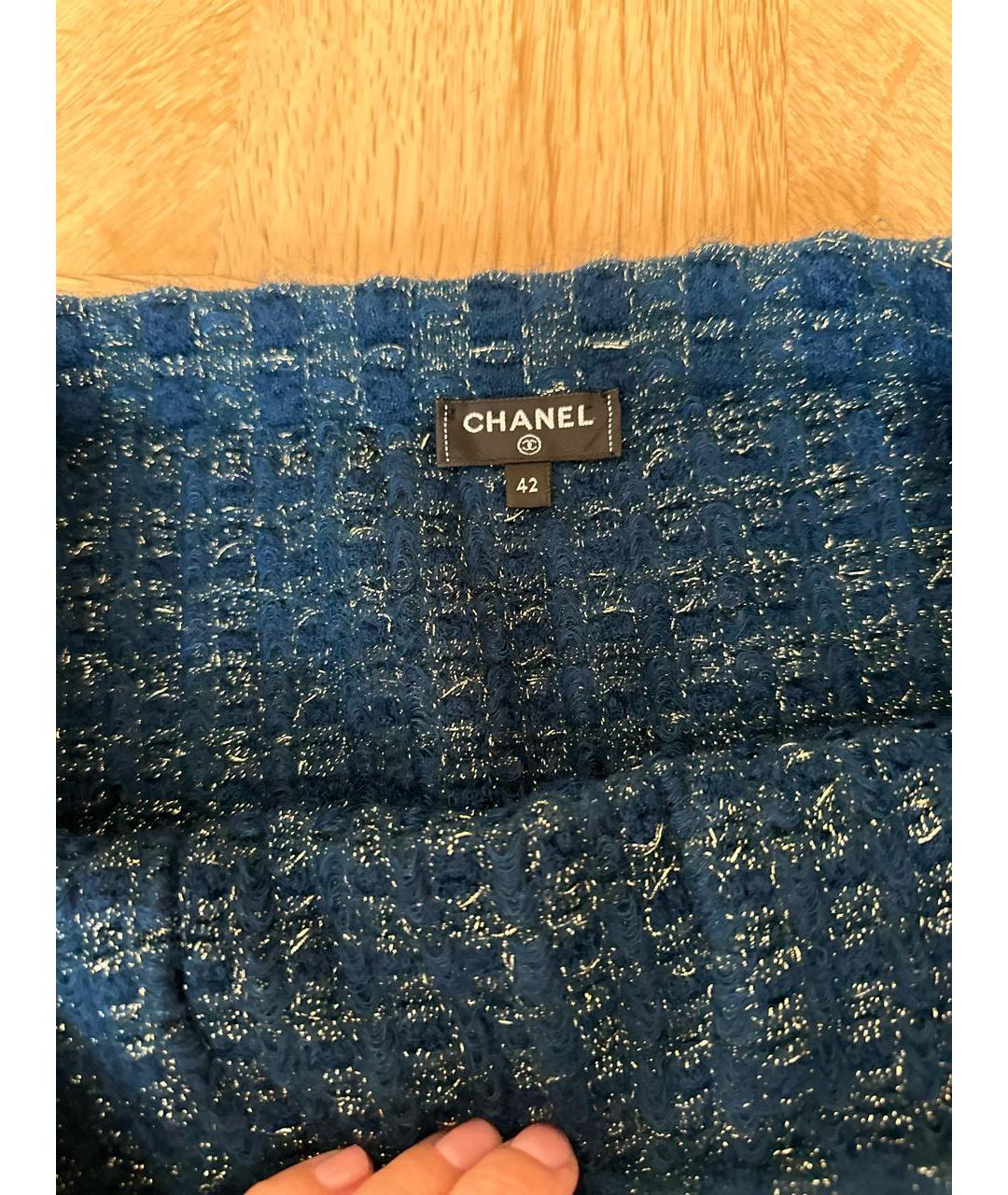 CHANEL PRE-OWNED Синий вискозный костюм с юбками, фото 8