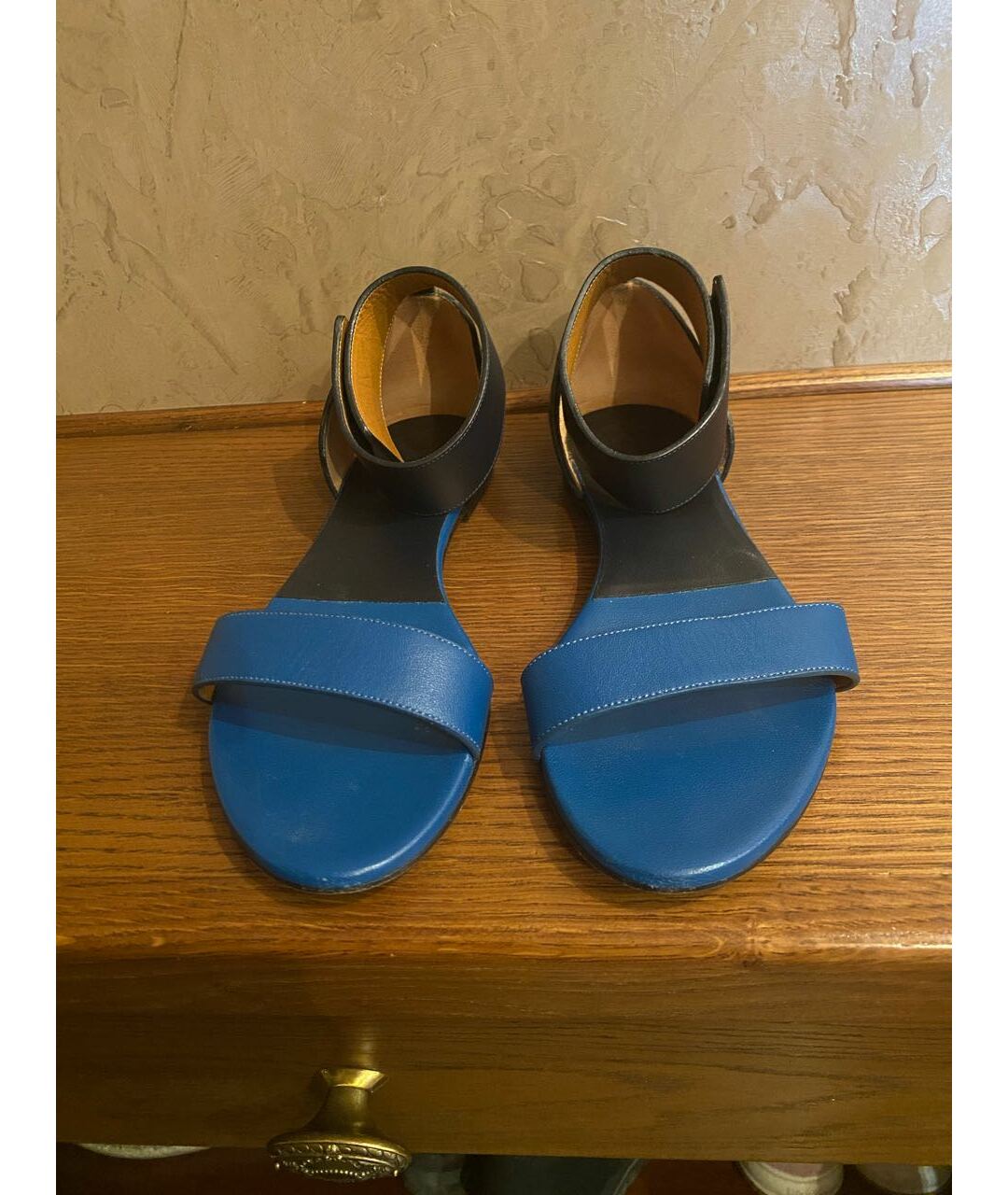 CHLOE Синие кожаные сандалии, фото 2