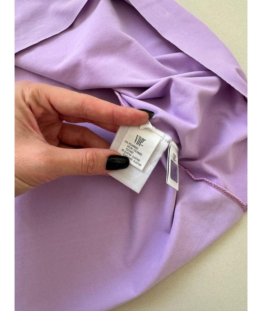 VDP Фиолетовое полиамидовое вечернее платье, фото 5