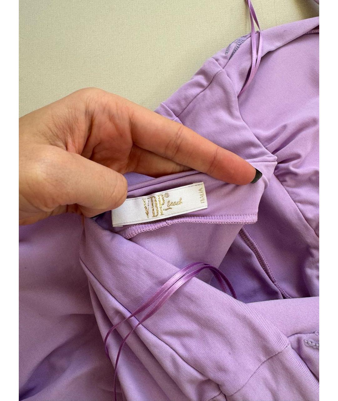 VDP Фиолетовое полиамидовое вечернее платье, фото 3