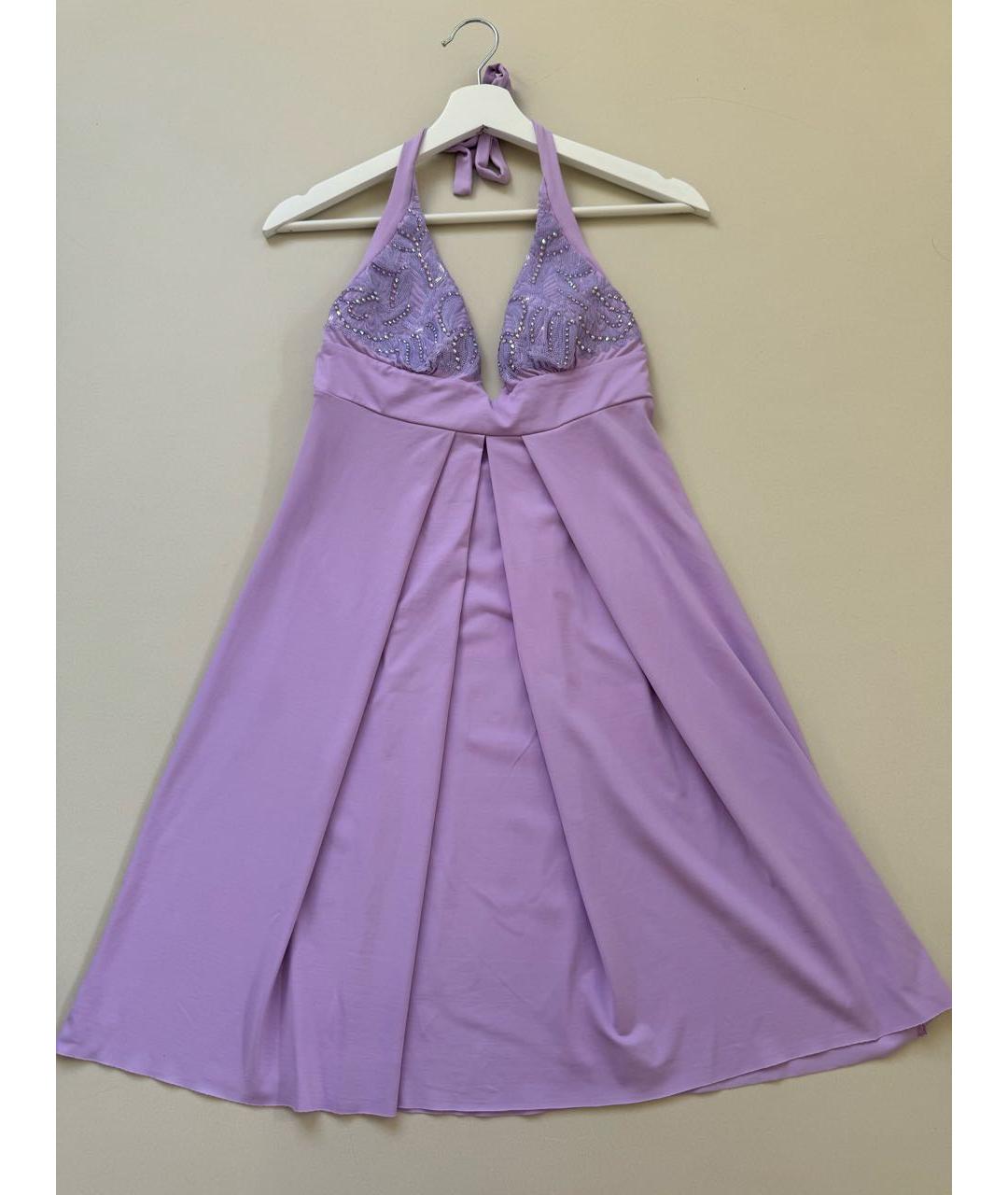 VDP Фиолетовое полиамидовое вечернее платье, фото 9