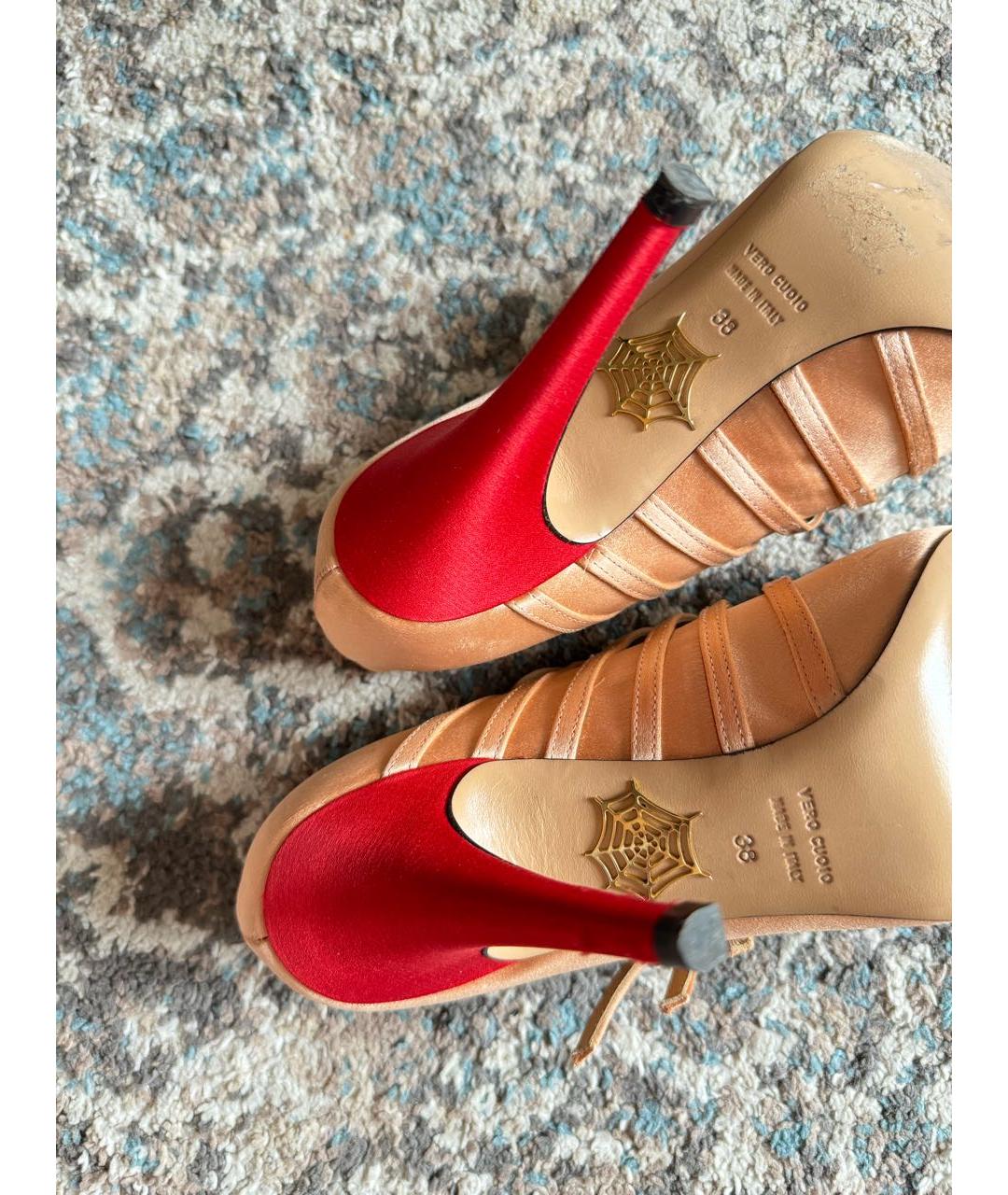 CHARLOTTE OLYMPIA Розовые текстильные туфли, фото 7