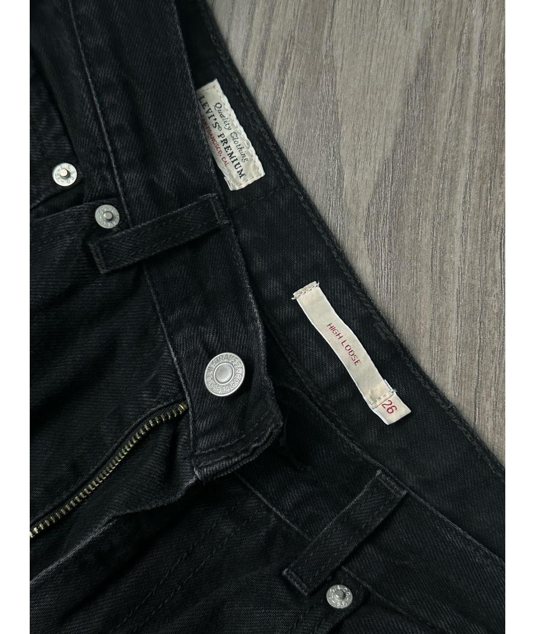 LEVI'S Черные хлопко-лиоцелловые прямые джинсы, фото 3