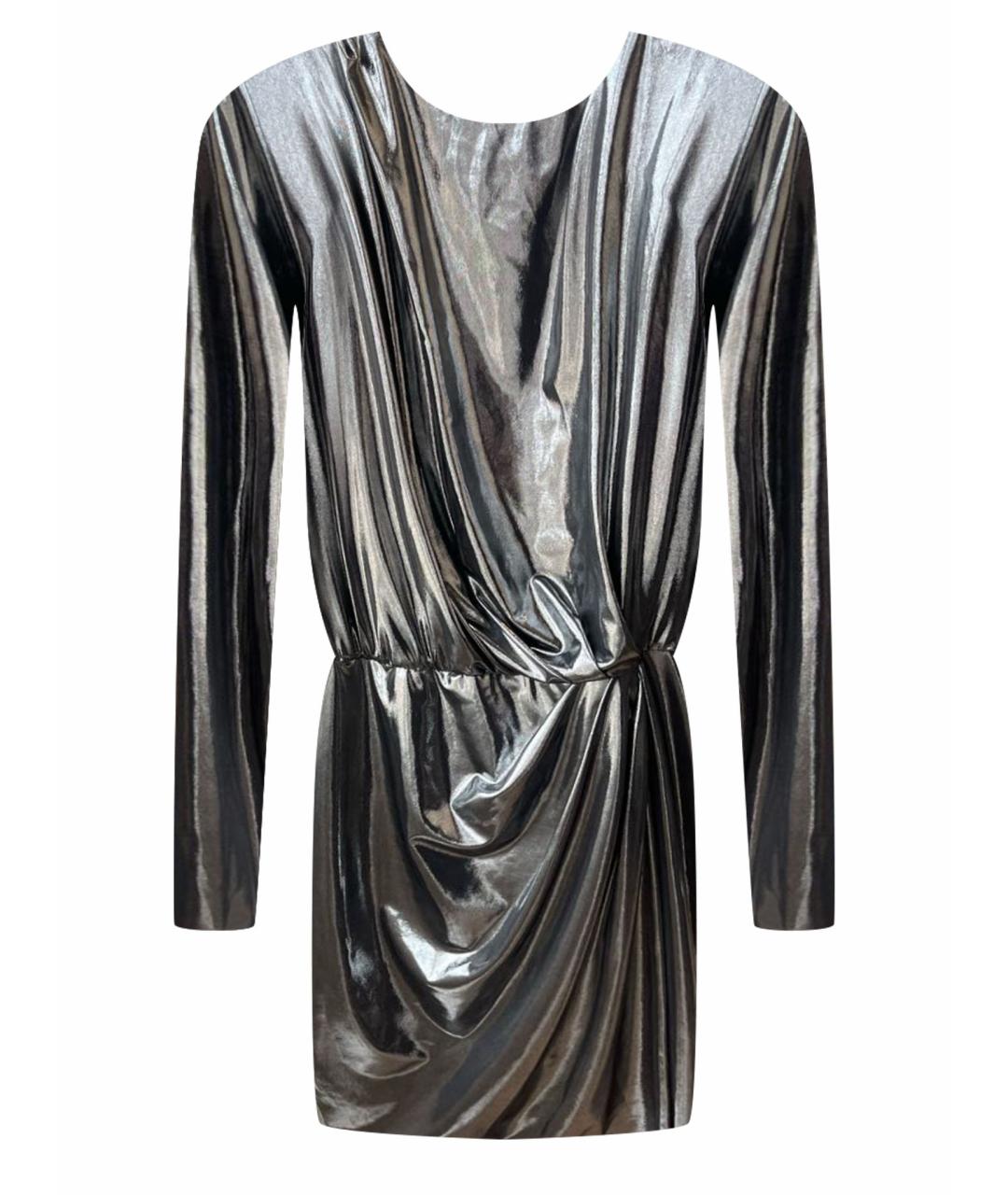 ALEXANDER TEREKHOV Серебряное полиэстеровое коктейльное платье, фото 1