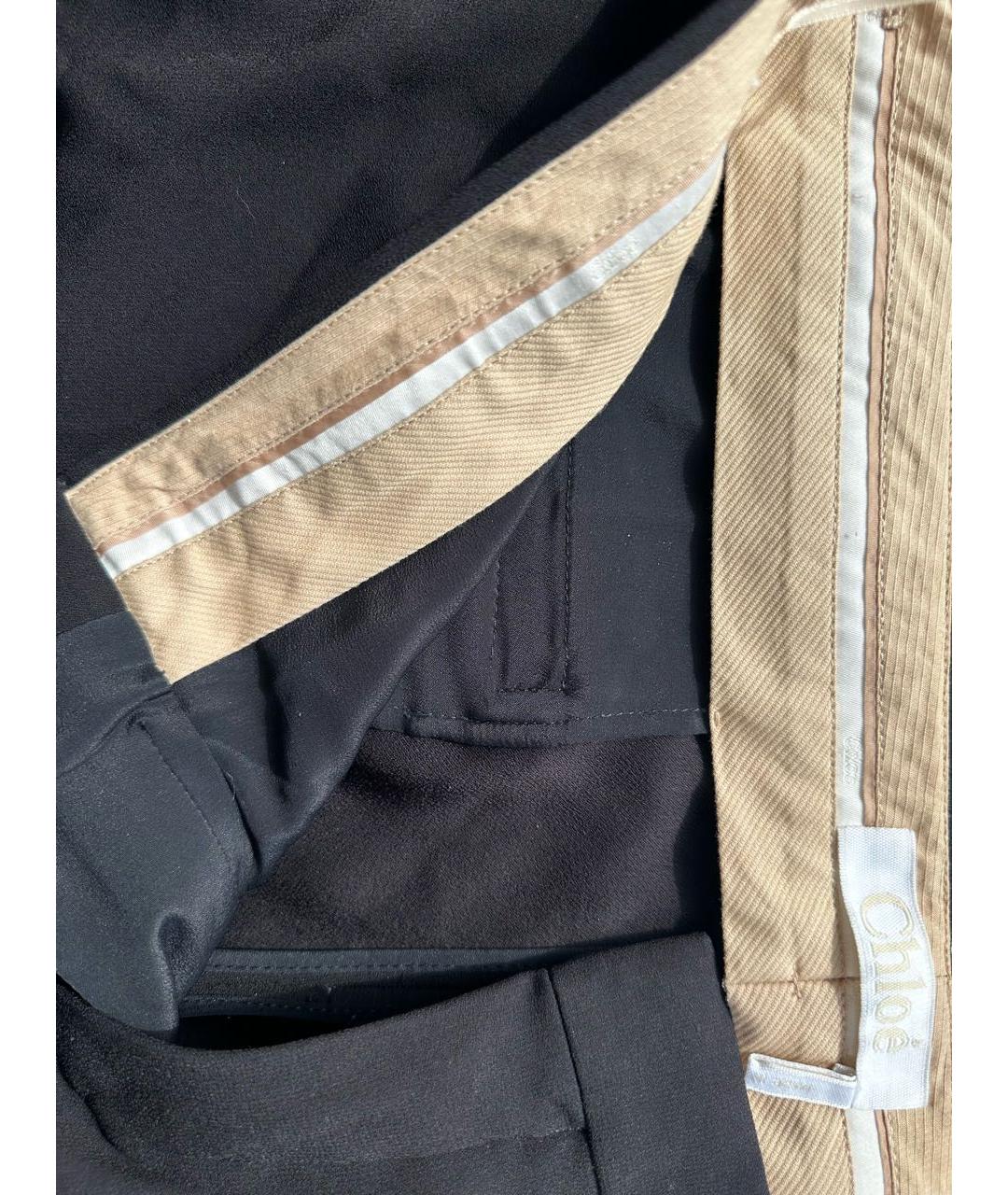 CHLOE Черные полиэстеровые прямые брюки, фото 5