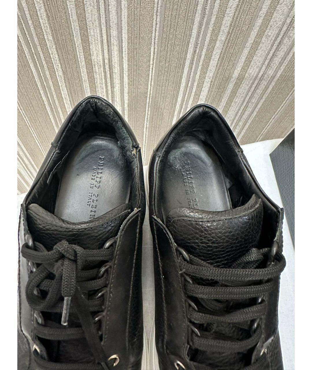 PHILIPP PLEIN Черные низкие кроссовки / кеды, фото 3