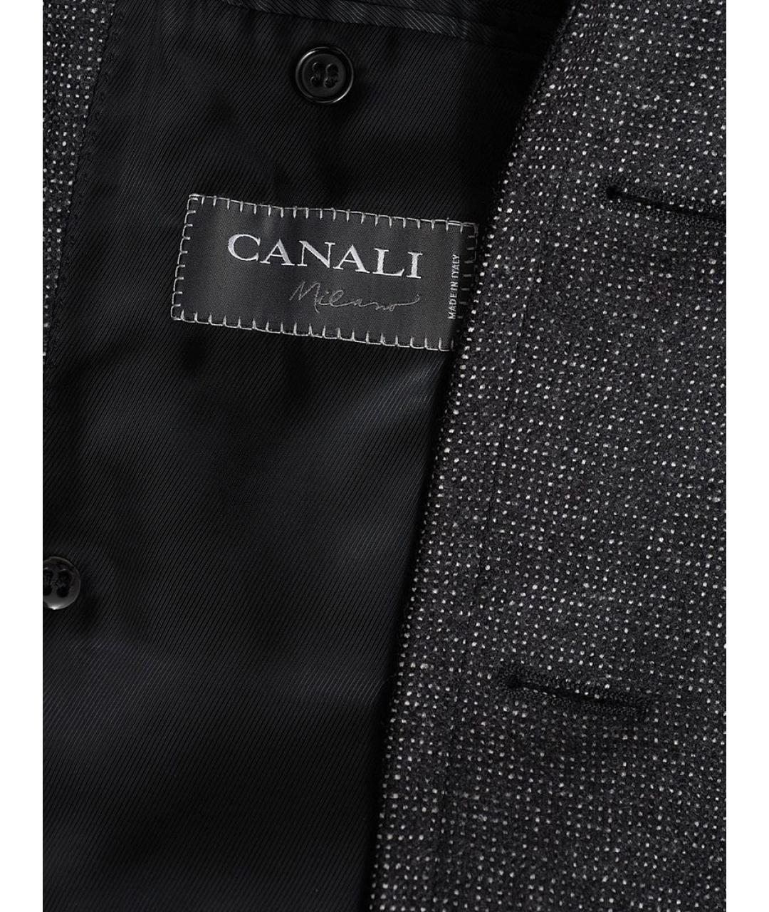 CANALI Антрацитовое шерстяное пальто, фото 3