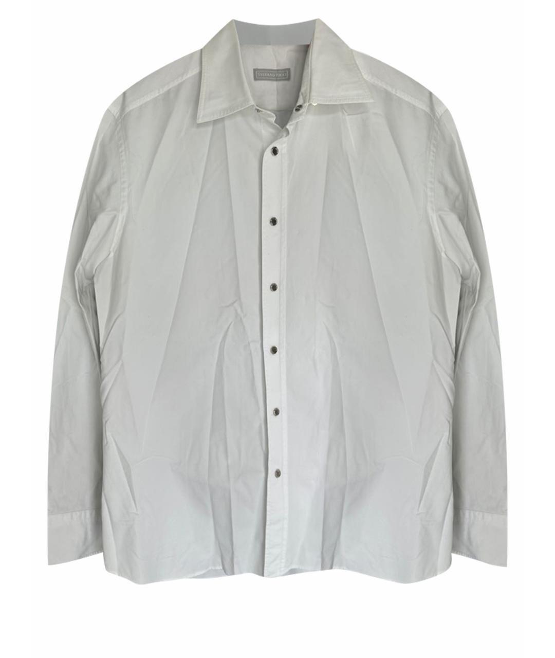 STEFANO RICCI Белая хлопковая классическая рубашка, фото 1