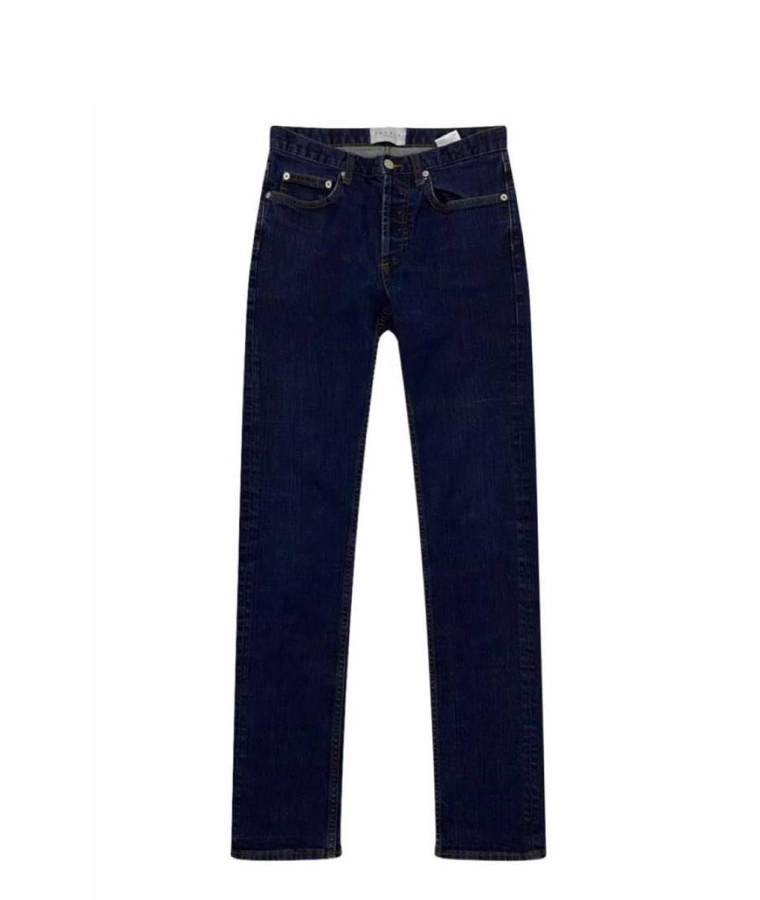 SANDRO Темно-синие хлопковые прямые джинсы, фото 6