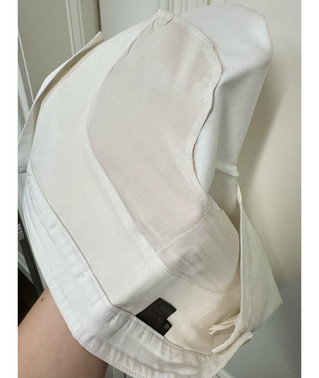 LORO PIANA Белые хлопко-эластановые шорты, фото 8