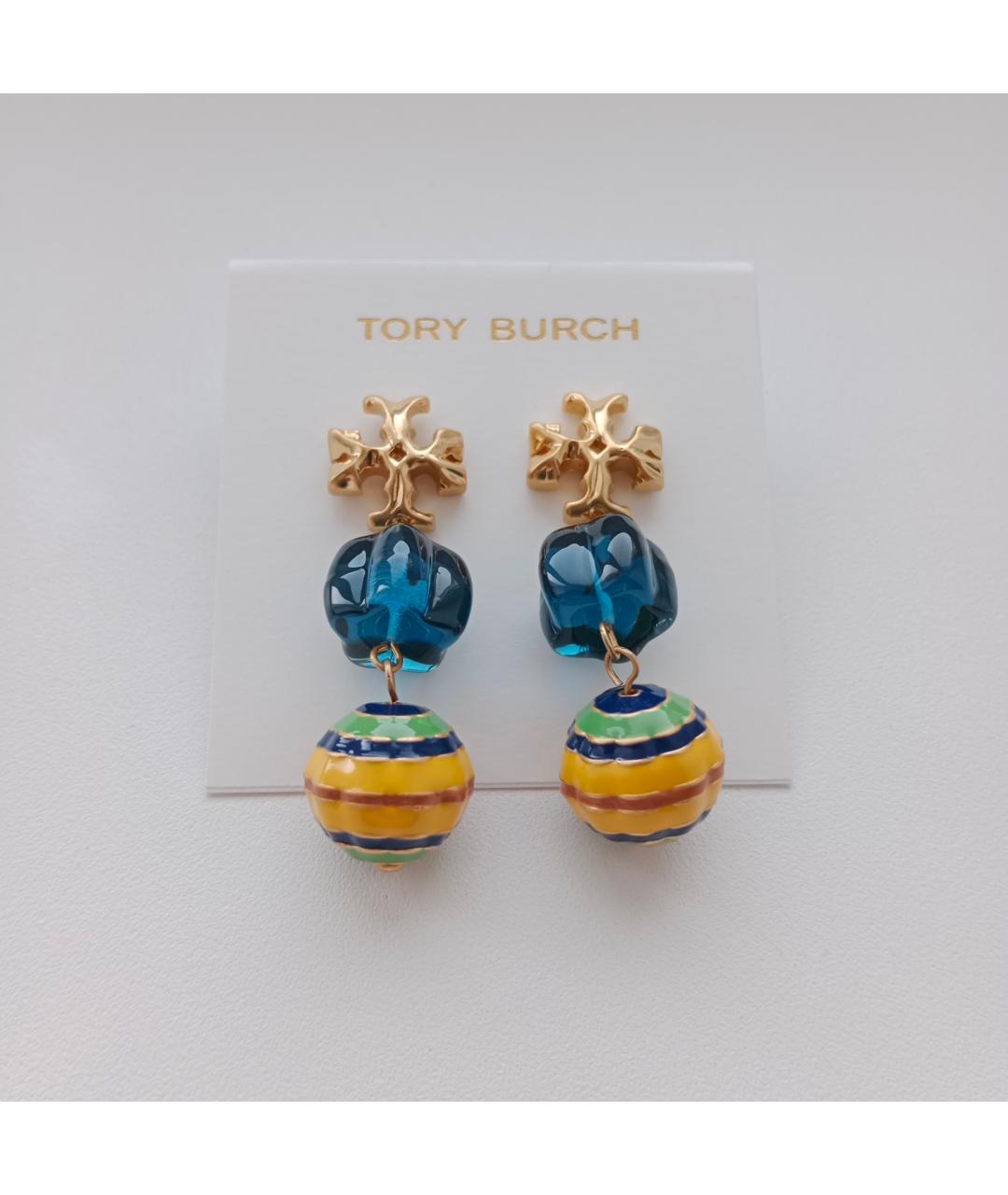 TORY BURCH Мульти позолоченные серьги, фото 2