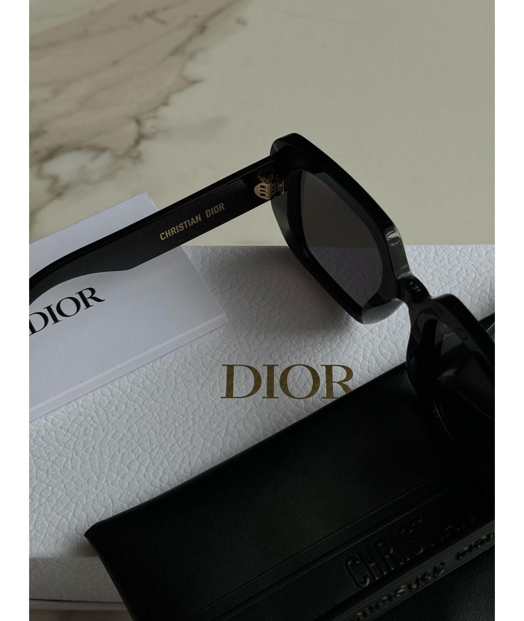 CHRISTIAN DIOR Черные пластиковые солнцезащитные очки, фото 5