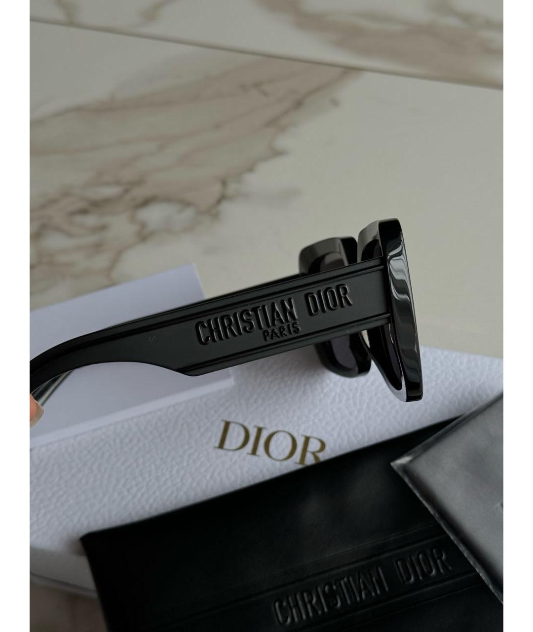 CHRISTIAN DIOR PRE-OWNED Черные пластиковые солнцезащитные очки, фото 2